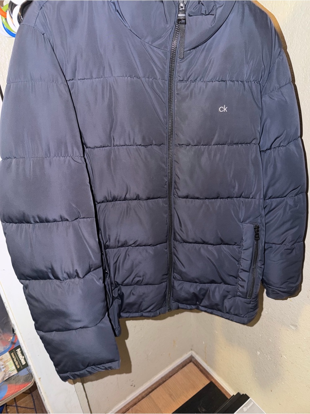 Calvin Klein Men's Dark Blue Quilted Puffer Jacket
